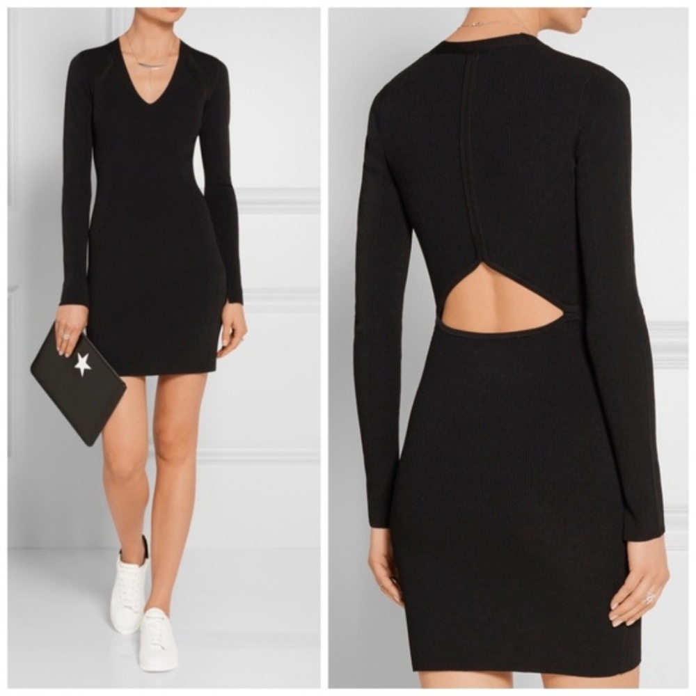 Rag and bone Galina ribbed cut out back dress